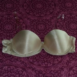 Nude Strapless Bra with Clear Straps